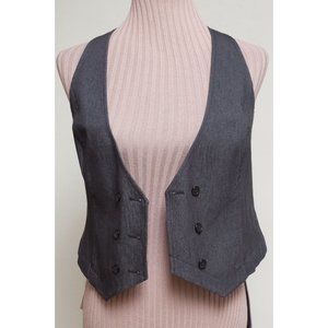 I ❤️ Ronson Medium Gray Vest 6 Button V-neck, Racer back